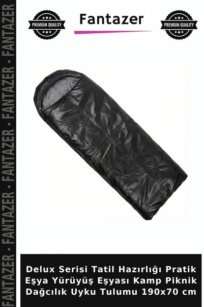 Fantazer Delux Serisi Tatil Hazırlığı Pratik Eşya Yürüyüş Eşyası Kamp Piknik Dağcılık Uyku Tulumu 190x70 cm