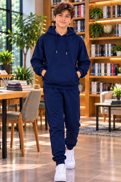 DAXİS Sportwear Company SET DE PENTRU BĂIEȚI CU GLUGĂ, BĂRBAȚĂTĂ LA GULER, BĂ...
