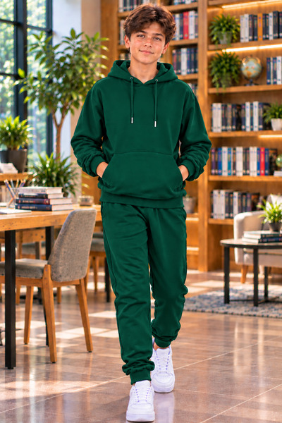 DAXİS Sportwear Company SET DE PENTRU BĂIEȚI CU GLUGĂ, BĂRBAȚĂTĂ LA GULER, BĂ...