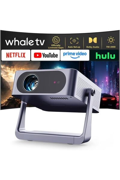 GENERAL Smart Projector【Compatible with Netflix/Diisney/Live TV】700ANSI AI Au...