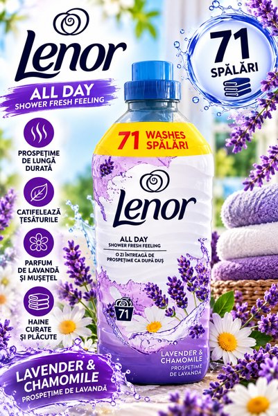 lenor All Day Lavender & Chamomile – Balsam de rufe Lenor, Lavandă și Mușețel...