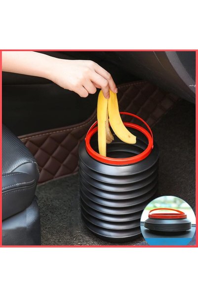 DRAMA HOME 2 Pieces Mini Car Trash Can Foldable and Extendable Car Trash Bin ...