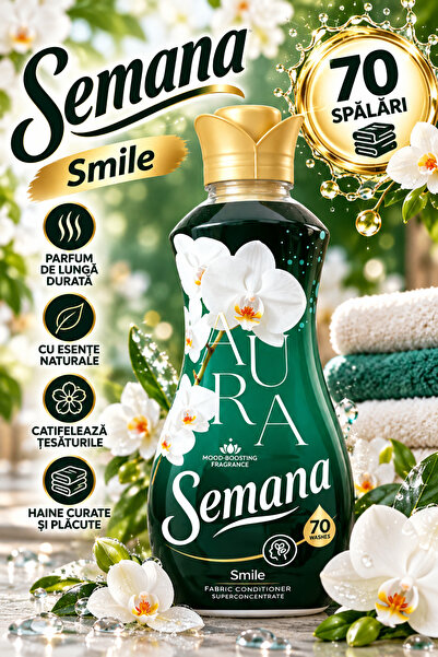 Semana Aura Smile – Semana super-concentrated fabric softener, floral white o...