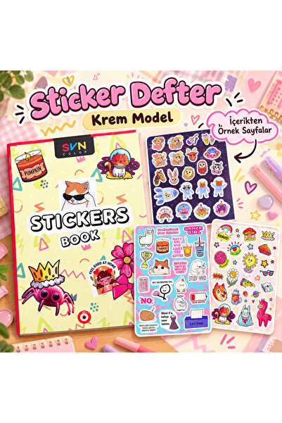 Seven 24 * 17 cm 16 Pages 200 Stickers Special Design Colorful Sticker Book S...