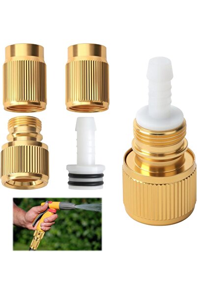 SYOSI Brass Expandable Hose Repair Kits, 2 Pcs Garden Aluminium Stretch Hose ...