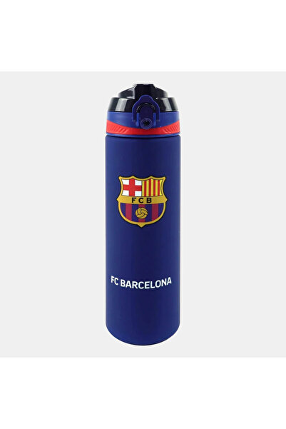 FC BARCELONA Παγωμένο πλαστικό μπουκάλι σε σχήμα βάρκας με καλαμάκι 700 ml
