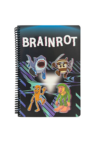 Brainrot Dark Spiral notebook B/5, 70 sheets