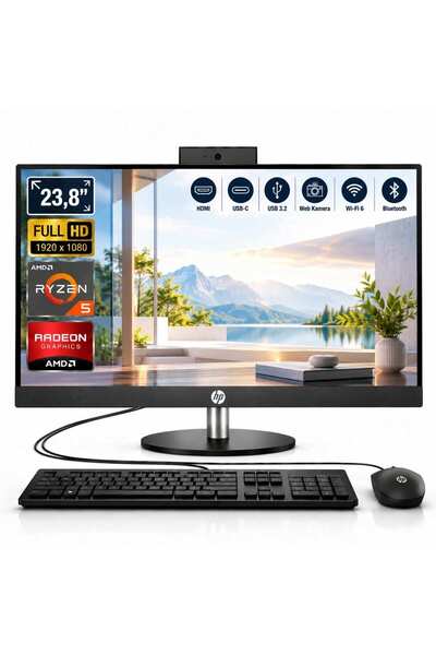 HP ProOne 245 G10 Ryzen 5 7520U 16GB 1TB SSD 23.8" FHD IPS W11 Pro All in One PC D4VB9ET ATL2