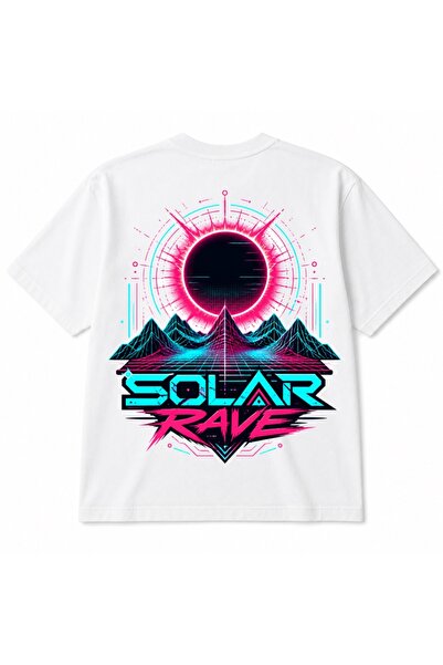 Rabona Fashion Tricou Solar Wave Retro Synthwave