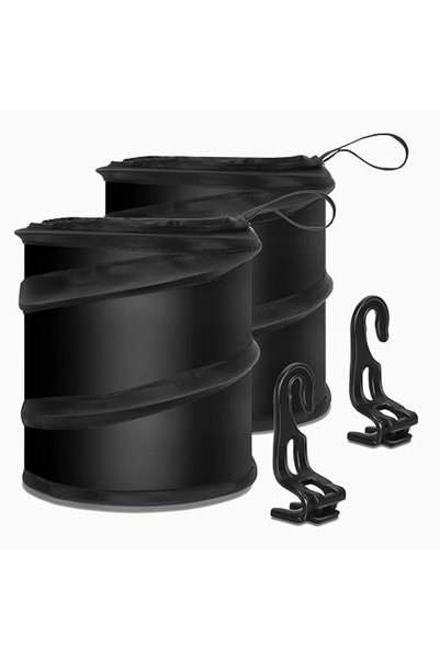 GENERAL Nalakal Trash Can Polyester 5.184 Liter Black Collapsible Waterproof ...