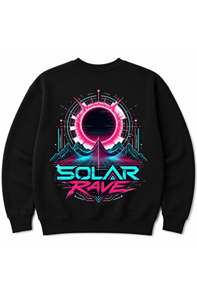 Rabona Fashion Hanorac Solar Wave cu guler tip crewneck