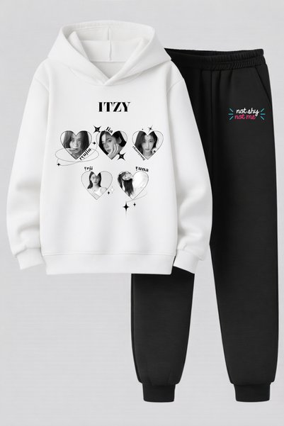 MAGORS Itzy K-Pop Group Printed 3-Yarn Quality Sweatshirt and Sweatpants Kids...