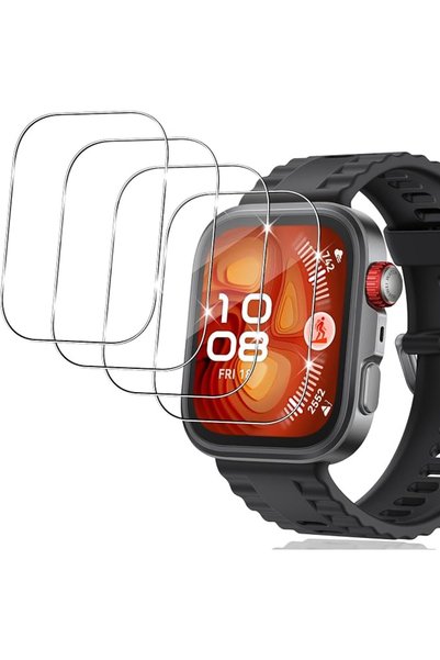 GENERAL زجاج مقسى لساعة Huawei Watch Fit 4 Pro، 4 قطع مقاومة للخدش بصلابة 9H