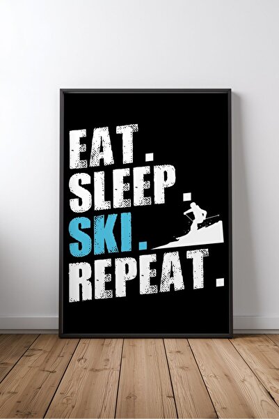 KEYFHOME Mâncare Somn Schi Repetă Kayakçı Cadru MDF Tablou Poster Living Deco...