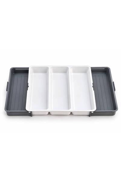 Turkco Açılır Kapanır Kepçelik Çekmece İçi Düzenleyici 3 Bölmeli Kaşıklık Organizer 39-60 cm