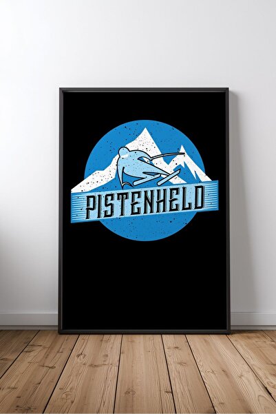 KEYFHOME Pistenheld Kayak Mountain Scris înrămat MDF Tablou Poster Living Wal...