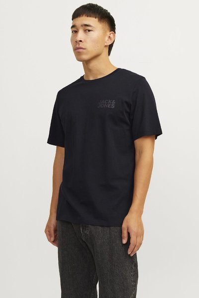 Jack & Jones Tricou JACK & JONES Corp Logo Small Print B - 12151955-Negru-SPB
