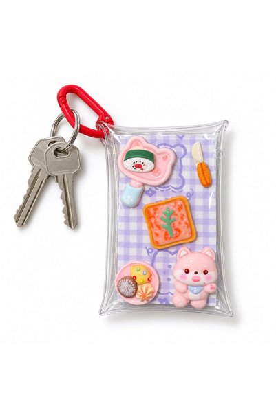 Meyra Accessories Transparent Bag Accessory with Cute Figures