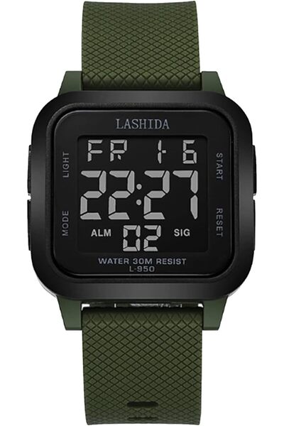 ANYUAN Sports Watch, Green Strap Black Dial Wrist Watch for Men and Women, Li...