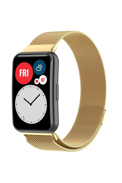 XGSM Curea tip brățară milaneză pentru Huawei Watch Fit, Auriu