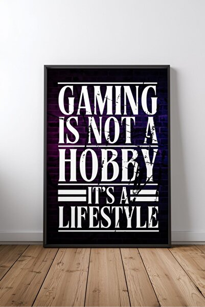 KEYFHOME Gaming Lifestyle Gamer Written No 1 Poster de masă din MDF înrămat C...