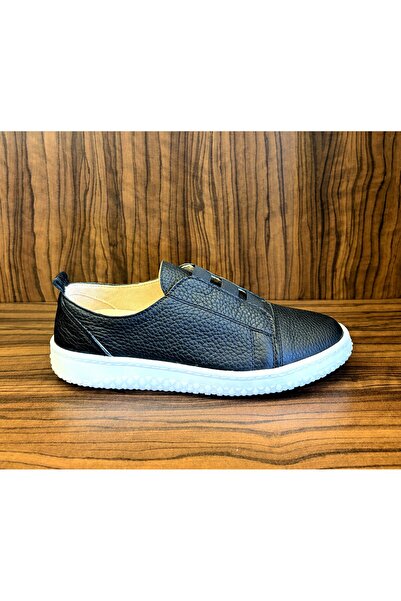 Caffcas Genuine Leather Black Handmade Casual Women's Shoes Melita