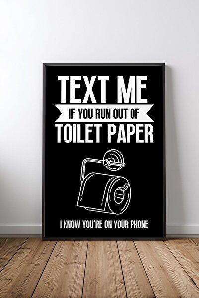 KEYFHOME Me Hârtie igienică Banyo Yazılı No 5 Înrămat MDF Tablou Poster Baie ...