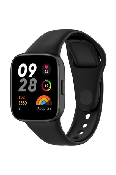 XGSM Curea din silicon pentru Xiaomi Redmi Watch 3, Negru