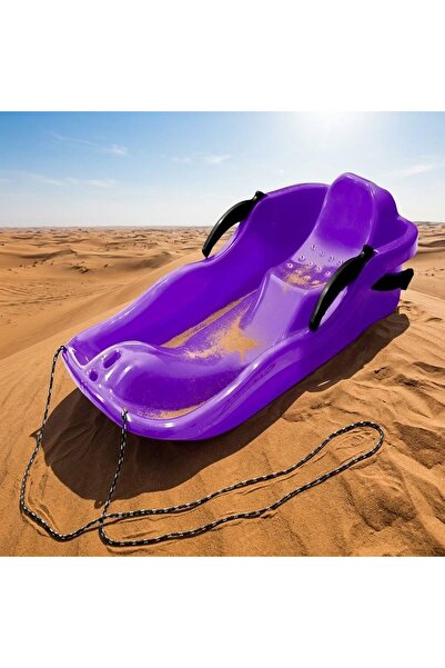 GENERAL Plastic Snow Sled Board Fast Speed Toboggan for Kids & Adults Purple