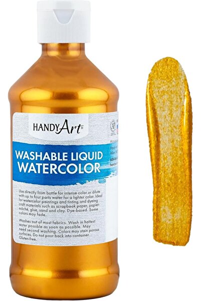 Handy Art ألوان مائية سائلة قابلة للغسل، 8 أونصة، أصفر