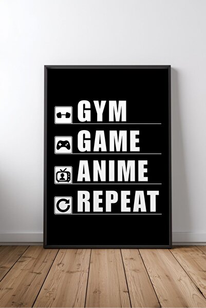 KEYFHOME Sală de sport, Joc, Anime, Repetare Poster de masă din MDF cu ramă, ...
