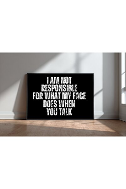 KEYFHOME Funny Face Amuzant Engleză Scris Nr. 1 Încadrat MDF Tablou Poster Li...