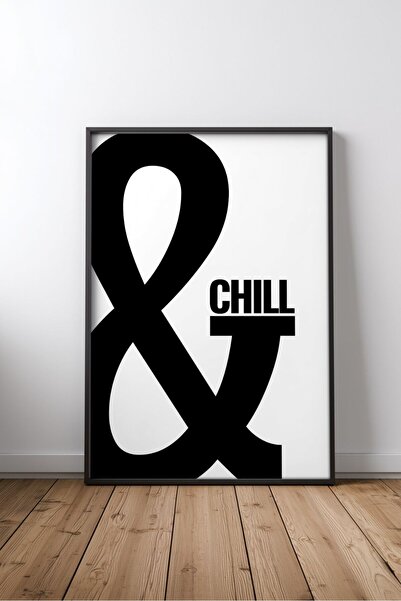 KEYFHOME & Chill Citat motivant în engleză Nr. 1 Tablou MDF înrămat Poster Ca...
