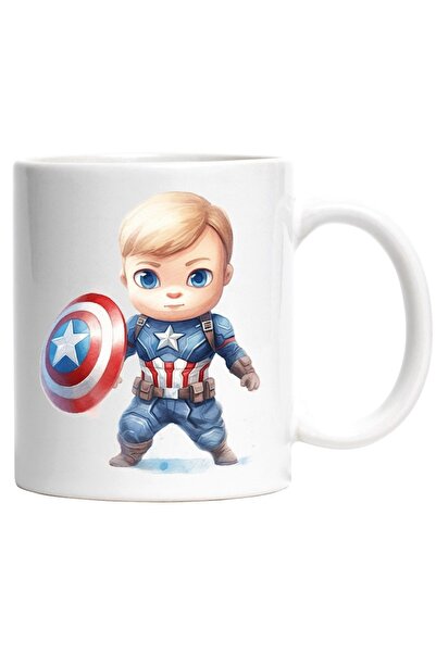 INOVATIX Personalized white mug, Captain America, Marvel, Avengers, Superhero...