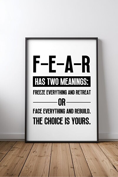 KEYFHOME FRICĂ Are Două Sensuri Citat Motivational în Engleză Nr. 1 Tablou MD...