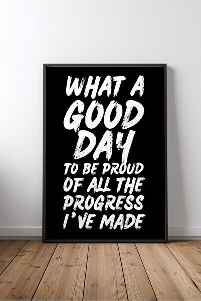 KEYFHOME Good Day Progress Citat motivațional în limba engleză nr. 1 Poster d...