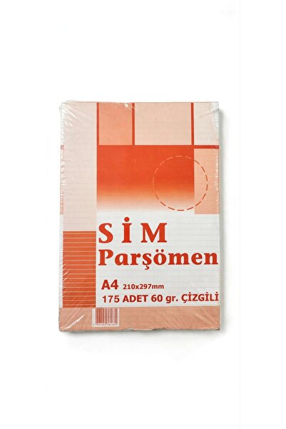 Parşömen A4 175 Adet 60 gr Çizgili Kağıt - 210x297mm Okul Ofis Yazı Kağıdı - Ekonomik Paket