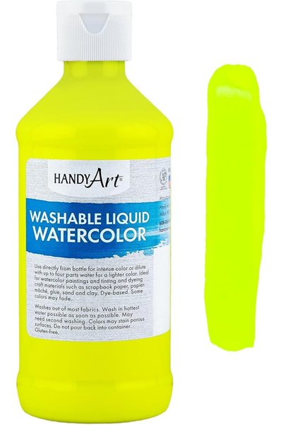 Handy Art ألوان مائية سائلة قابلة للغسل، 8 أونصة، أصفر