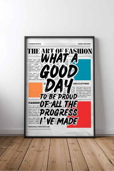 KEYFHOME Modă engleză Cuvinte de motivație înrămate MDF Tablou Poster Cadou p...