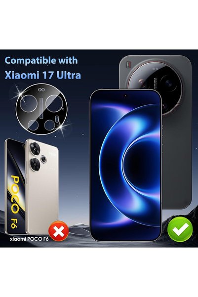 aheaks Xiaomi 17 Ultra Rear Camera Protector, 9H Hardness Camera Lens Protection, Anti-Scratch Ultra Hd Tempered Glass