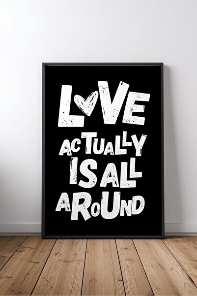 KEYFHOME Love Actually Is All Around Love and Love Scrie No 1 Cadru MDF Tablo...