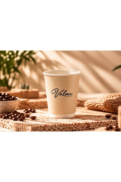 Volma Coffe Roastery 10 10oz Paper Cups for Hot and Cold Beverages