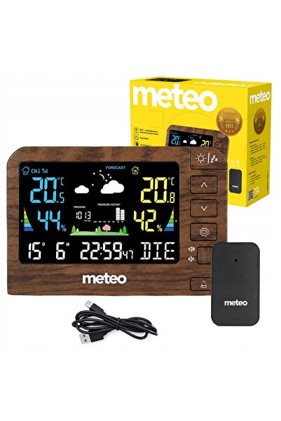 METEO Stație SP210, Senzor Wireless 60 m, Barometru, Prognoză 12-24 h, DCF, F...