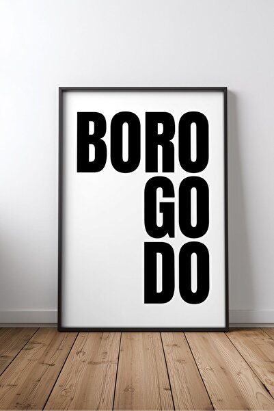 KEYFHOME Boro Go Do Engleză Citat motivant Nr. 1 Încadrat MDF Tablou Poster B...