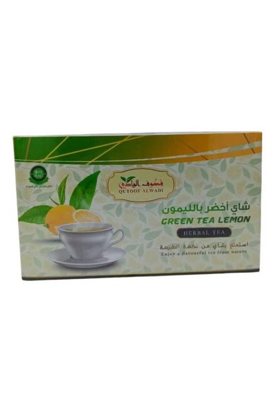 Qutoof Alwadi Green tea with lemon 24 bags