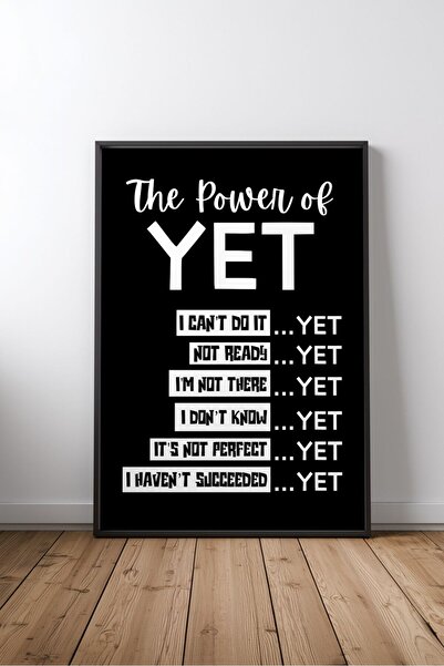 KEYFHOME Puterea frazei „Yet” în engleză, citat motivațional nr. 3, poster de...