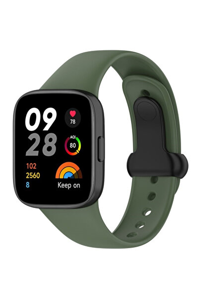 XGSM Curea din silicon pentru Xiaomi Redmi Watch 3, Verde / Negru