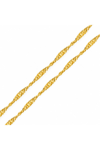 BlackCraft Silver Gold 50 cm Singapore Chain