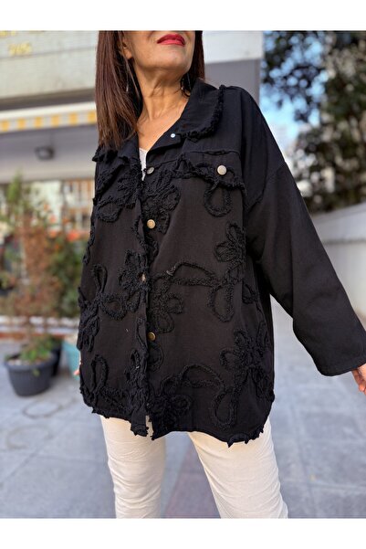 DenizEge Italian Gabardine Embossed Italian Jacket Black