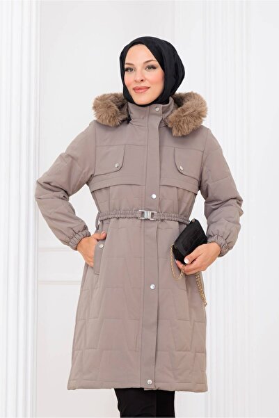 lavrisa Women's Belted Montana Fabric Coat